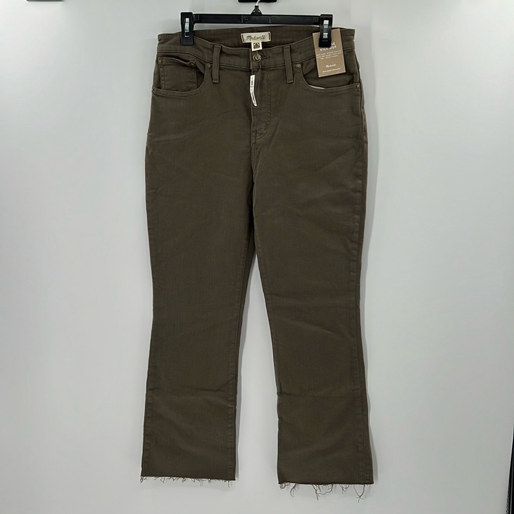 Madewell Women's Mid Rise Kick Out Jeans - Green - 29 - New with tags
